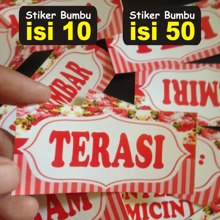 

(KODE P23) PAKET STIKER BUMBU ISI 50 & 10 | LABEL BUMBU | STIKER BUMBU DAPUR | NAMA BUMBU | STIKER WATERPROOF | STIKER TAHAN AIR DAN MINYAK | STIKER GULA | STIKER KOPI | STIKER SUSU | STIKER TEH | STIKER TEPUNG | STIKER DAPUR