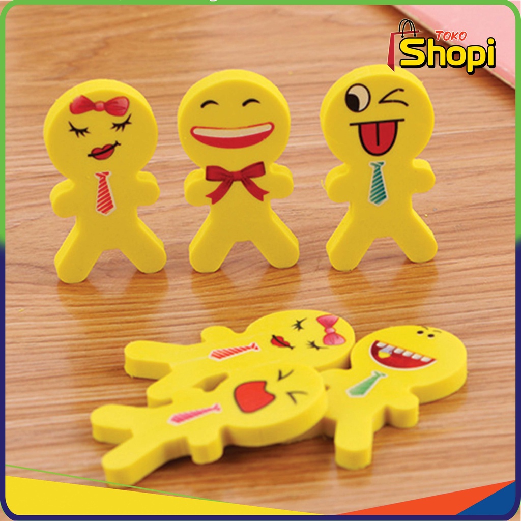 

♚ ♚Penghapus Pensil Karakter I Love Smile Set 2pcs