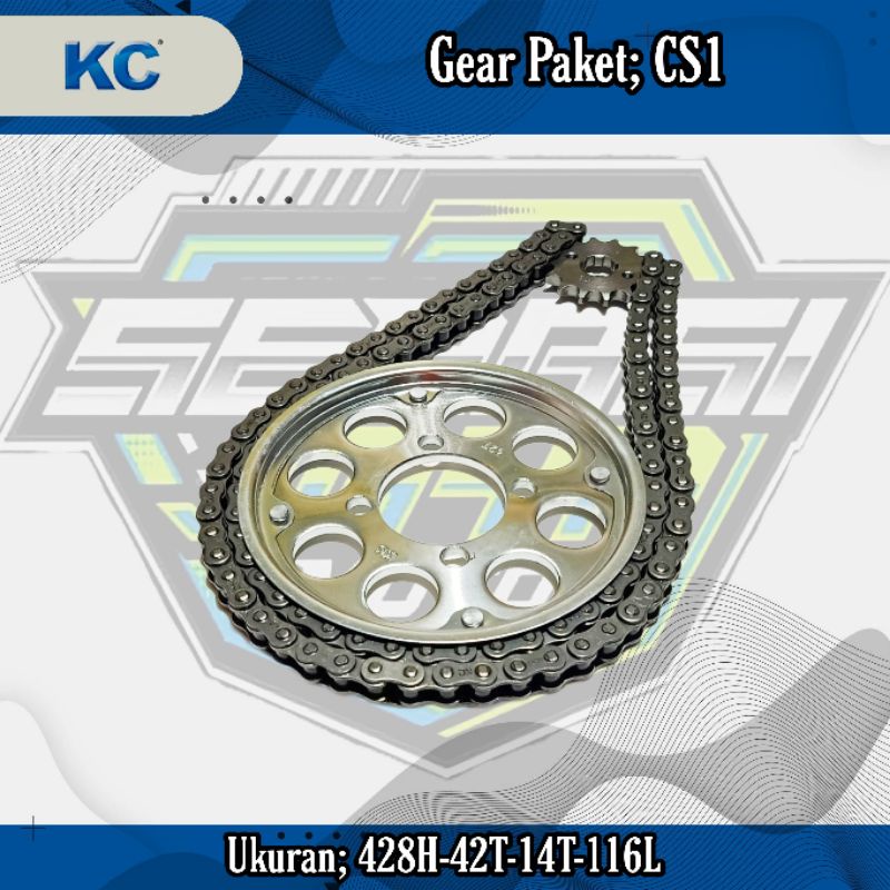 KC GEAR PAKET CS1 / CS 1 (428H-42T-14T-116L)