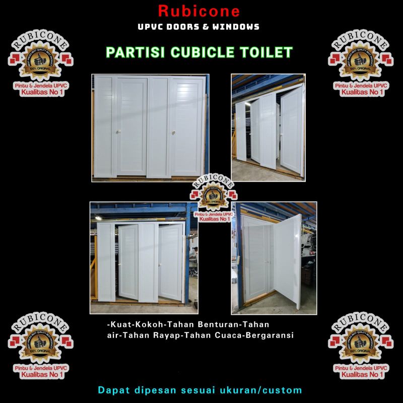 Partisi UPVC Rubicone Cubicle Toilet Putih