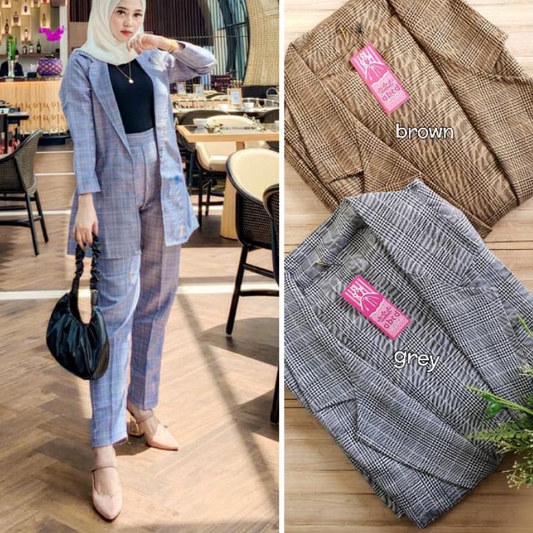 Murah zia setelan/setelan blazer wanita/setelan blazer kantor/ setelan wanita jumbo ld120 by abcd