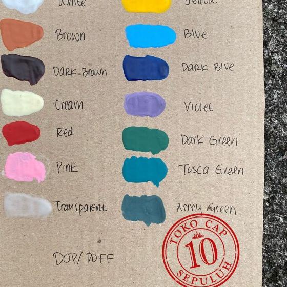 Cat pinggir kulit spon imitasi Vether Dop/Doff - Orange