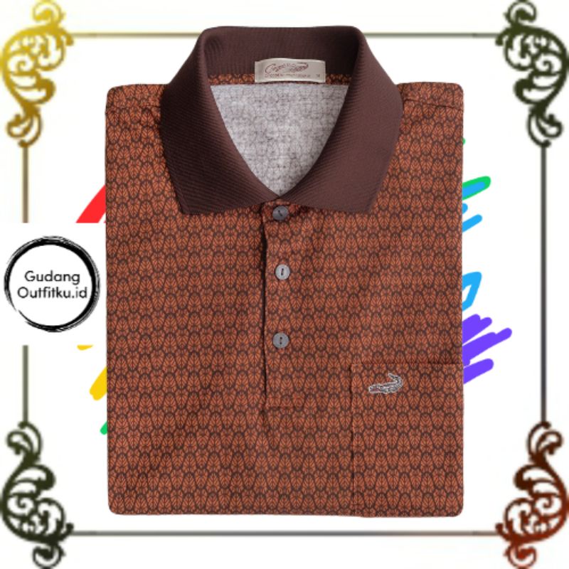 Kaos Polo Krah Wangki Polo Men  Bapak Crocodile Diamond Platinum 1752 Relax Fit 100% Original