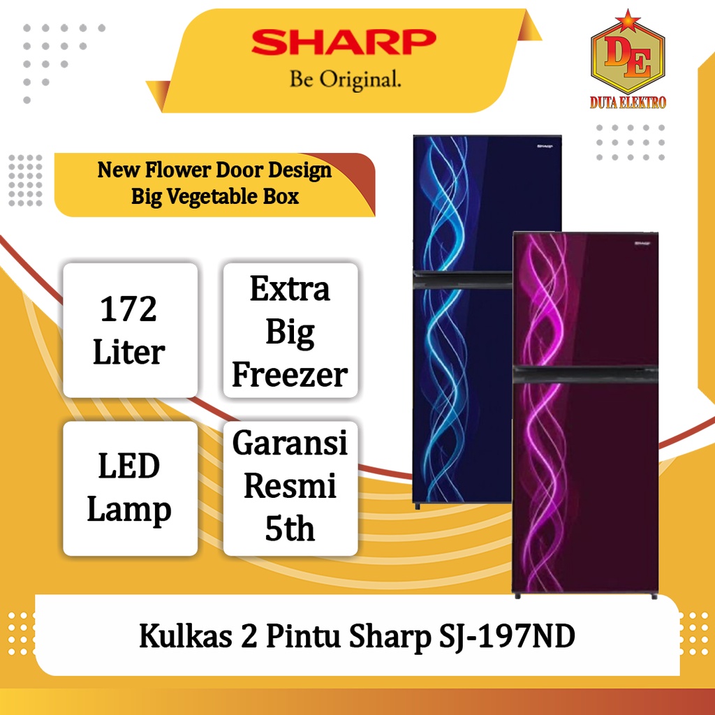 Kulkas 2 Pintu Sharp SJ 197 ND