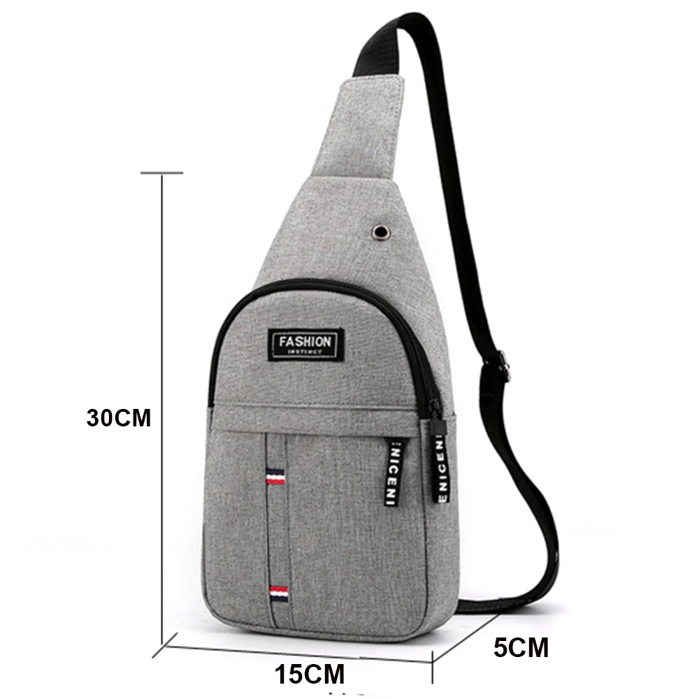 Tas Selempang  Pria Crossbody Sling Bag - FS005 - Black 7RFB3UBK