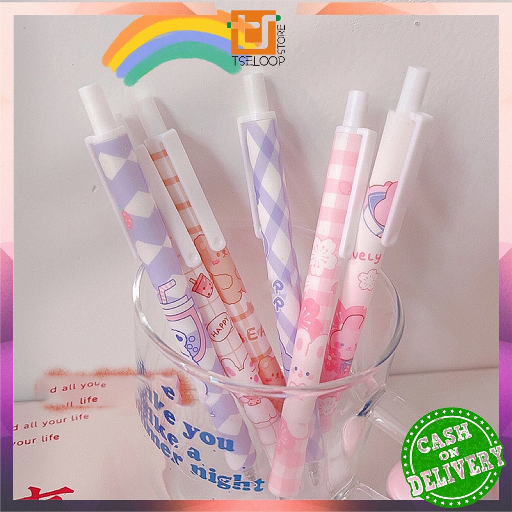 

OFM-A41 Pena Lem Pulpen Mekanik Ballpoint Motif Kartun / Pulpen Lem Stik Cepat Kering Warna Permen DIY Stationery Pelajar