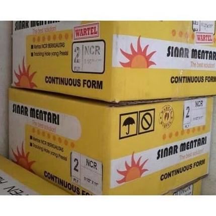 

JUAL 2 Ply : 4 Wartel Kertas Continuous Form Sinar Mentari 9 1/2 x 11
