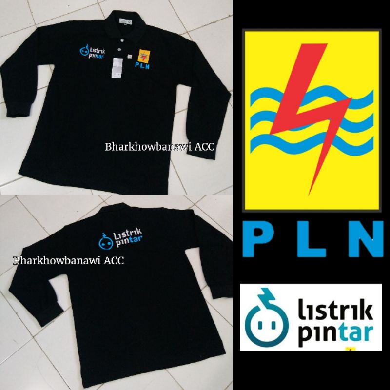 KAOS PLN LISTRIK PINTAR BORDIR KAOS BORDIR PLN PANJANG