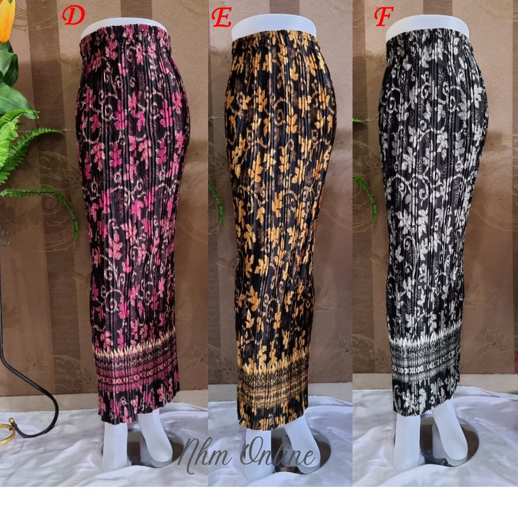 Rok Plisket Bawahan Kebaya Batik Elena instan