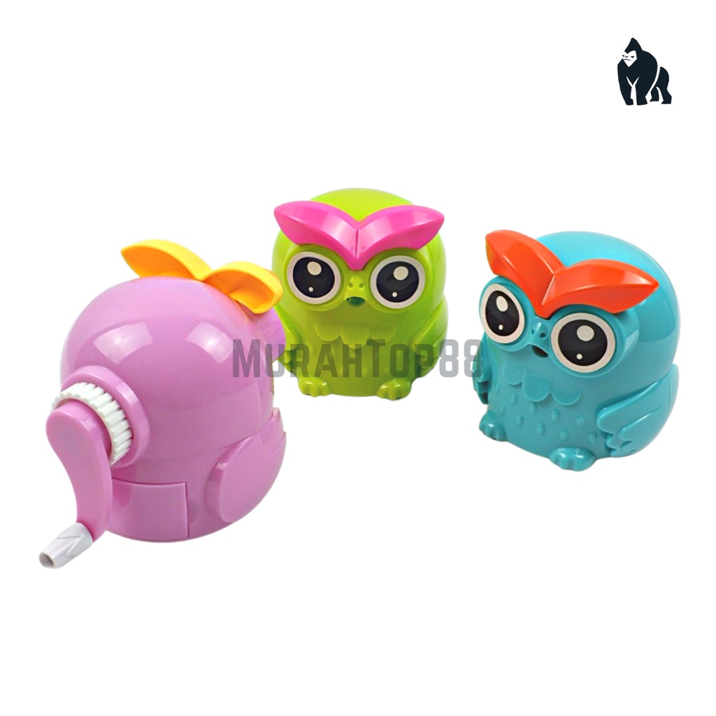 

Serutan Meja Burung Hantu Lucu / Rautan Duduk Putar Karakter Owl / Pensil Pencil Sharpener