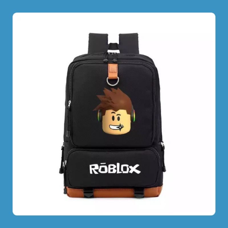 EMOEMO-Tas Ransel Sekolah Anak Laki Laki PAUD,TK,SD,SMP Motif Roblox Backpack Bigsize Korean Style