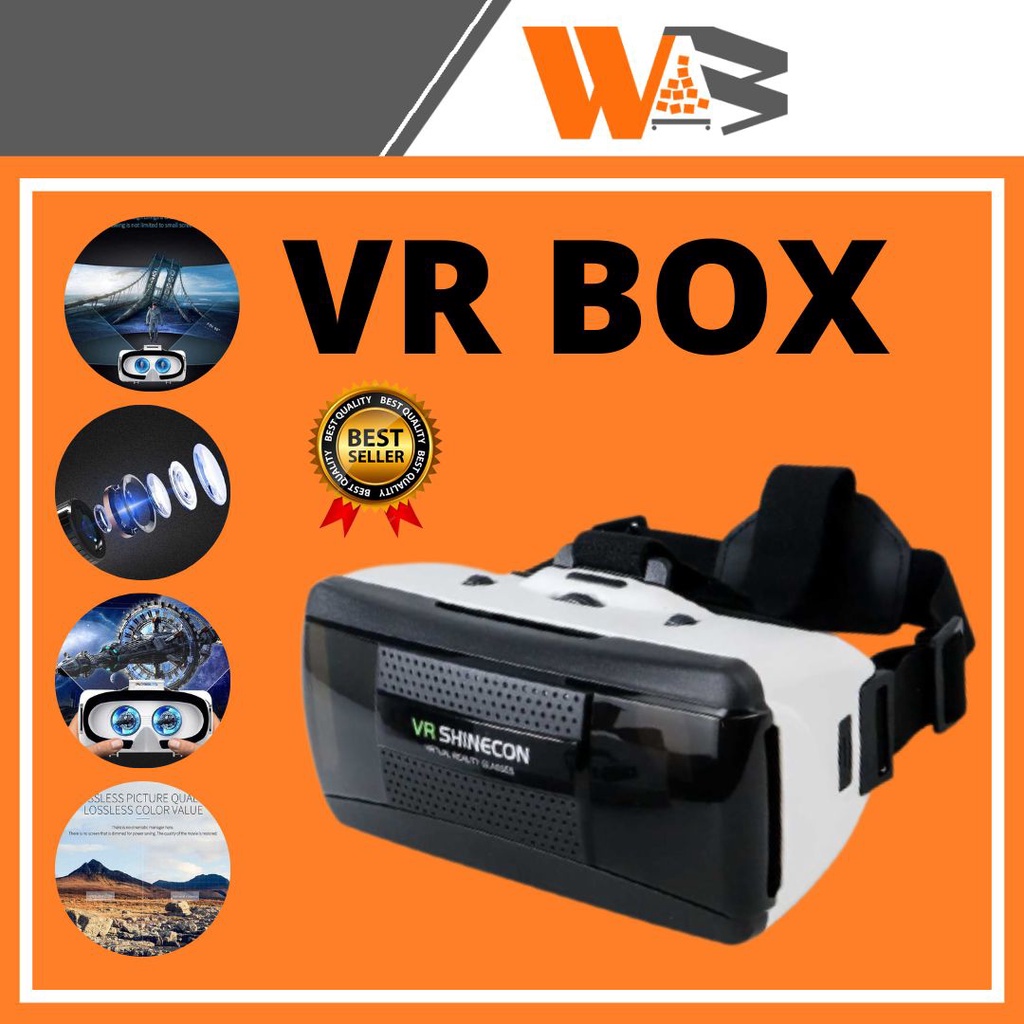 COD Shinecon VR Box Kacamata VR Virtual Reality Box Kaca Mata Virtual Reality 3D 360 IMAX G06B J78