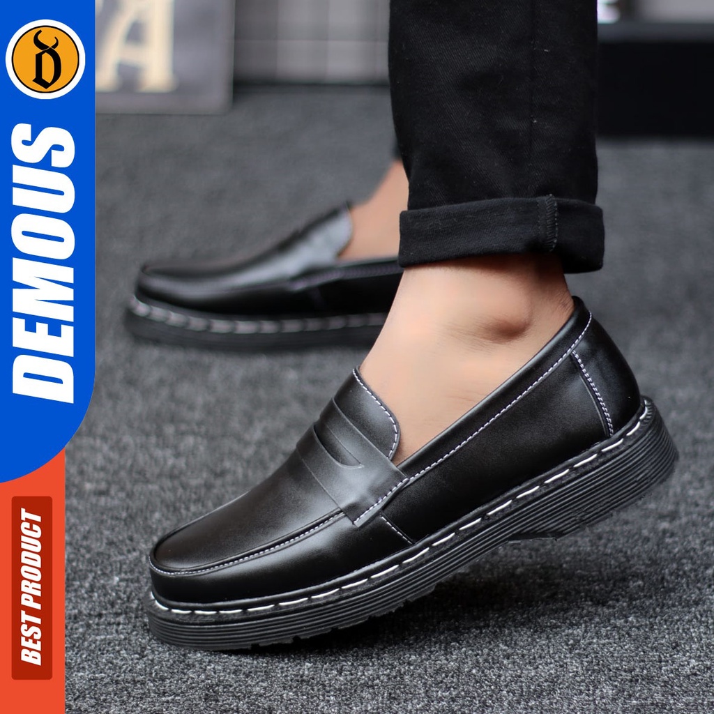 DEMOUS Petruci -Sepatu Docmart Formal Pantofel Low Boots Kerja Pria