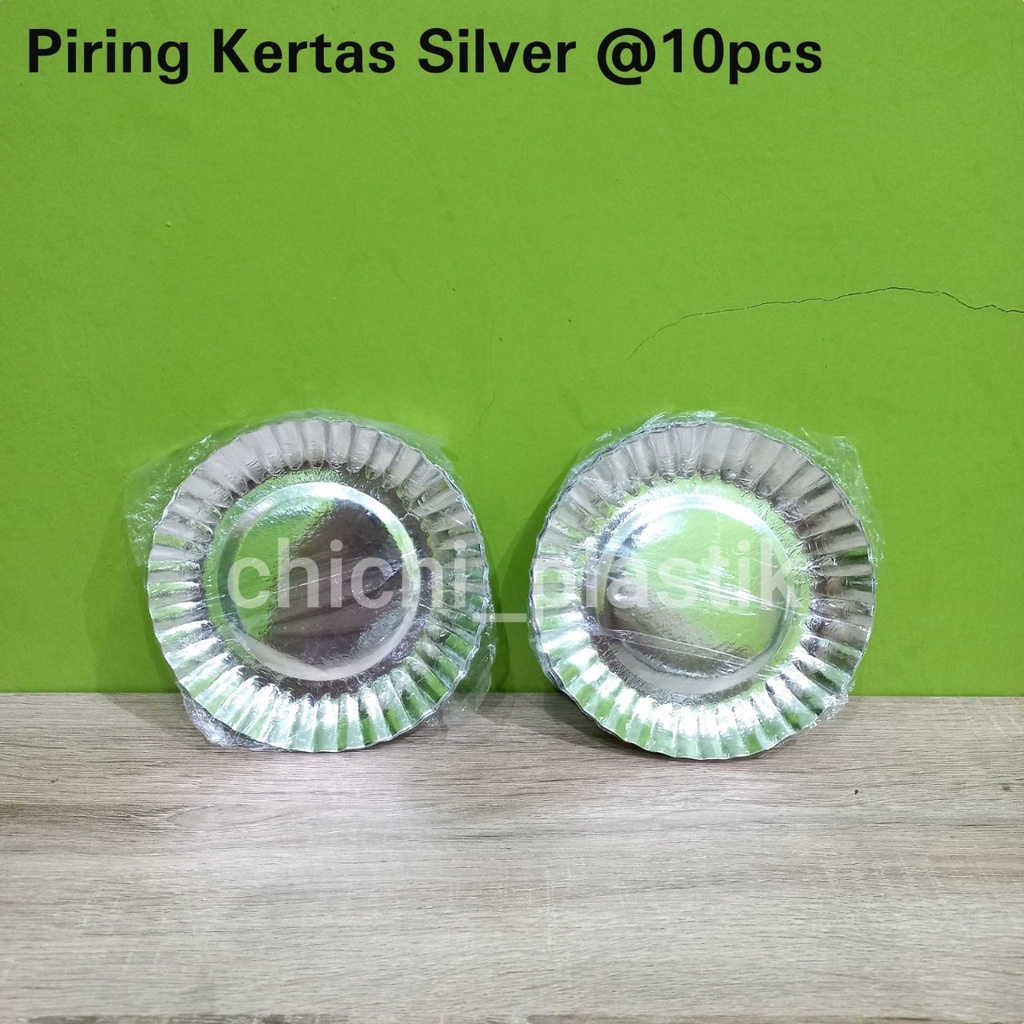 Piring kertas silver piring kue ulang tahun