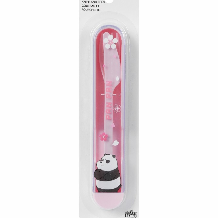 Miniso Alat Makan Set Pisau Garpu  We Bare Bears Cutlery Set Knife And Fork