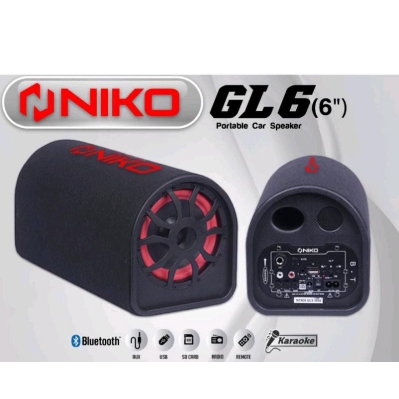 SPEAKER NIKO GL6 SPEAKER AKTIF BLOUTUT KARAOKE SPEAKER NIKO 6 INCHI