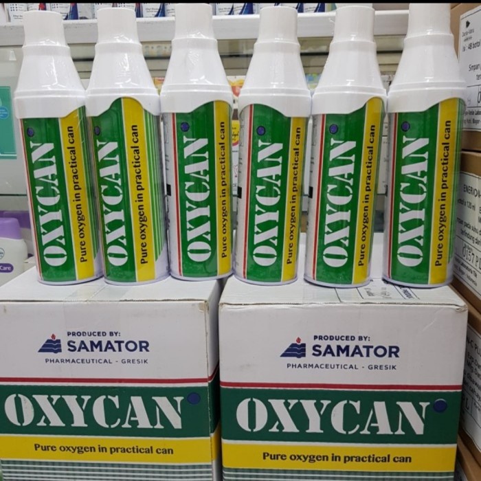Oxycan Green Kaleng 500Cc Oxygen Oksigen Portable