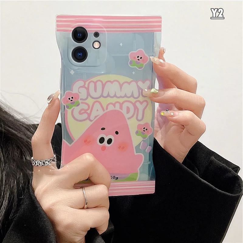 Soft Case TPU Motif Spongebob Patrick Untuk iPhone 11 13 14 13 Pro MAX 7 8 Plus 6s Plus XR 14 Plus XS MAX SE