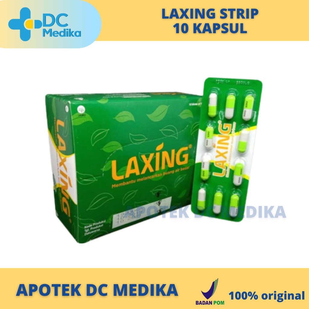 LAXING KAPSUL 10's /4's /STRIP/OBAT DIET/OBAT PELANCAR BUANG AIR BESAR