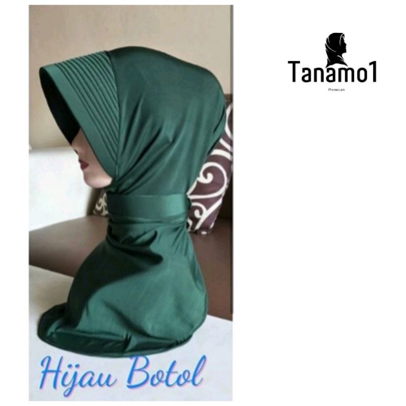 JILBAB DINAS KERJA HARIAN WARNA HIJAU BOTOL ANTEM