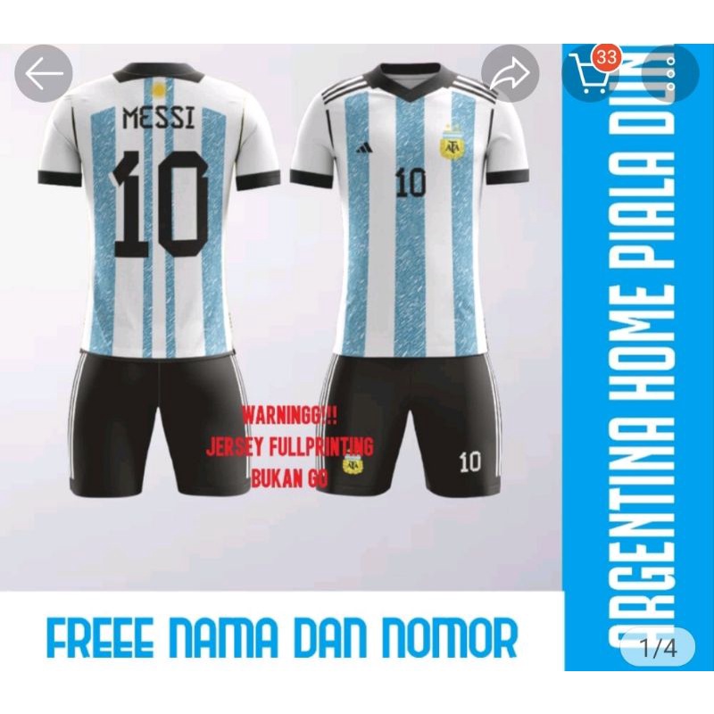 JERSEY TIMNAS ARGENTINA FULL PRINTING