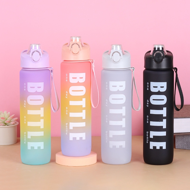 BOTOL MINUM KOREA GRADASI VIRAL MOTIVASI THUMBLER 1LITER Hx 770 FREE STIKER