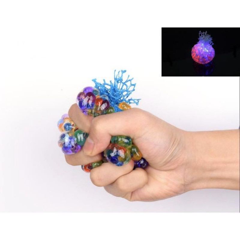 SQUISHY RAINBOW DELUXE MESH DELUX ANTI STRESS BALL BOLA ANGGUR IMPORT PENGHILANG STRESS