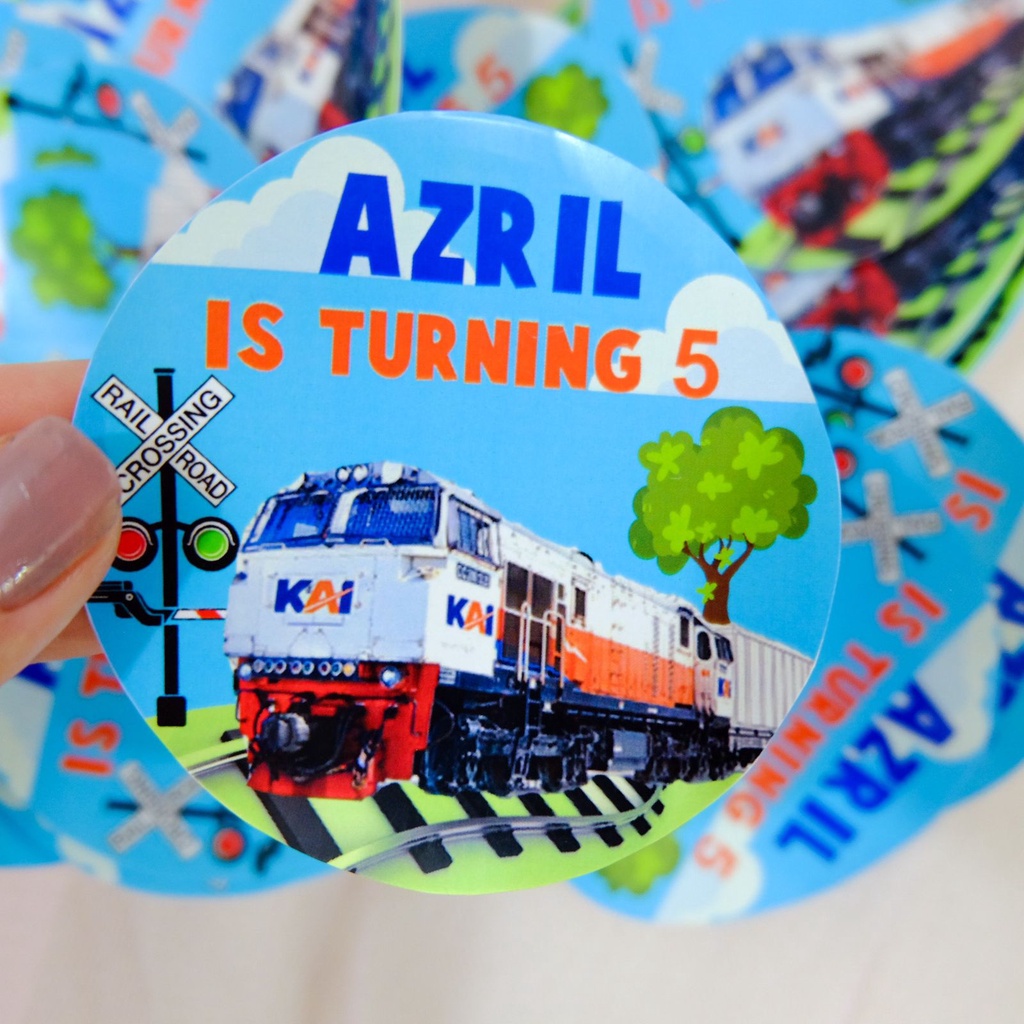 

Kereta KAI Sticker Birthday / Tumpeng / Pudding / Souvenir / Sticker Bento Ulang Tahun
