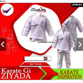 (ZYD) Baju seragam karate Ziyada pemula pakaian tegi gi judo aikido jujitsu 4.8