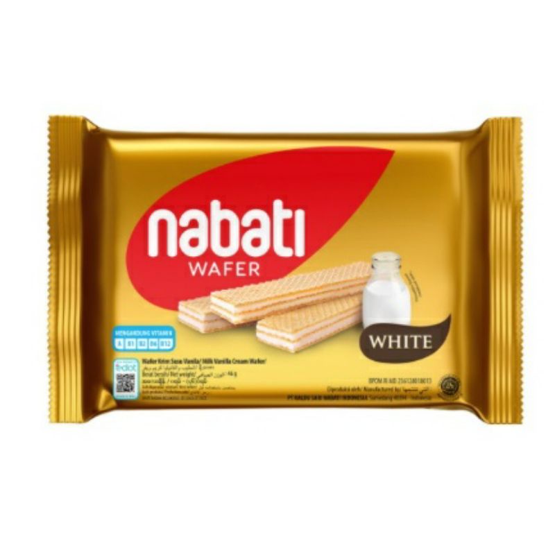 Jual Nabati wafer krim susu vanila white 39g | Shopee Indonesia