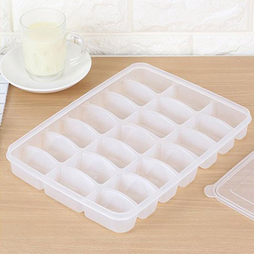 Solighter Kotak Persiapan Makanan Rak Penyimpanan Kulkas Rumah Tangga Crisper Frozen Dumpling Box