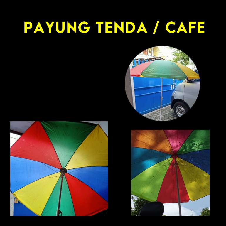 Payung Tenda DIAMETER 200 CM Besar Jumbo Buat Jual Jualan Cafe Bazar Taman Pantai Outdoor