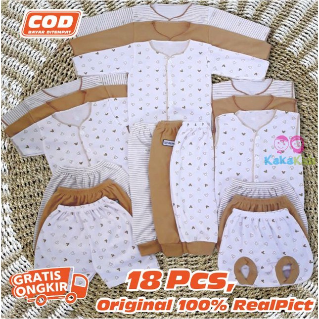 Baju Bayi Polos Kekinian Simple - Set New Born Baby Paket Lahiran