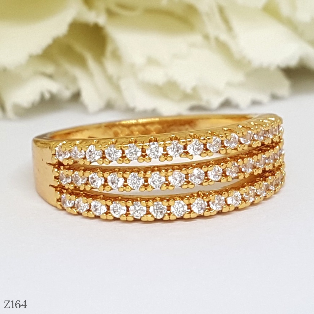 PGX Cincin Xuping Wanita Aksesoris Fashion Perhiasan Lapis Emas Premium - Z337