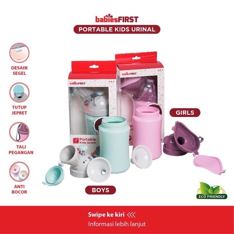 BabiesFirst Portable Kids Urinal / Pispot Travel Portable / Potty Travel / Pispot Anak Portable Baby Boy / Girl | Cowok / Cewek