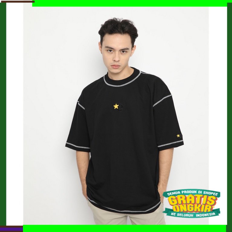 SPESIAL NATAL TAHUN BARU Erigo T-Shirt Oversize Moura Black