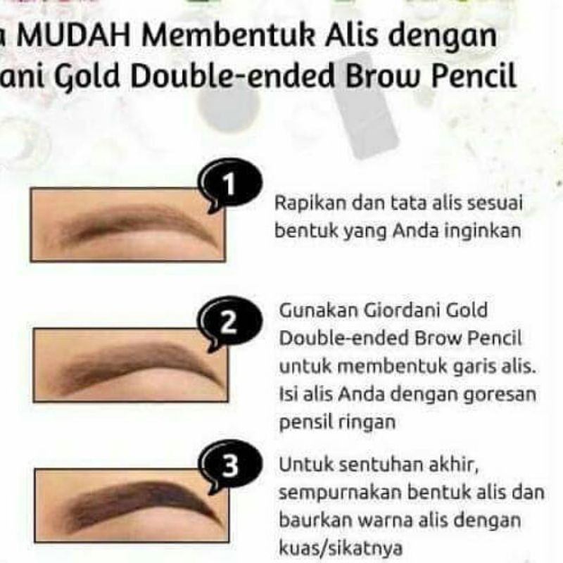 Giordani Gold Double Ended Brow Pencil-BROWN