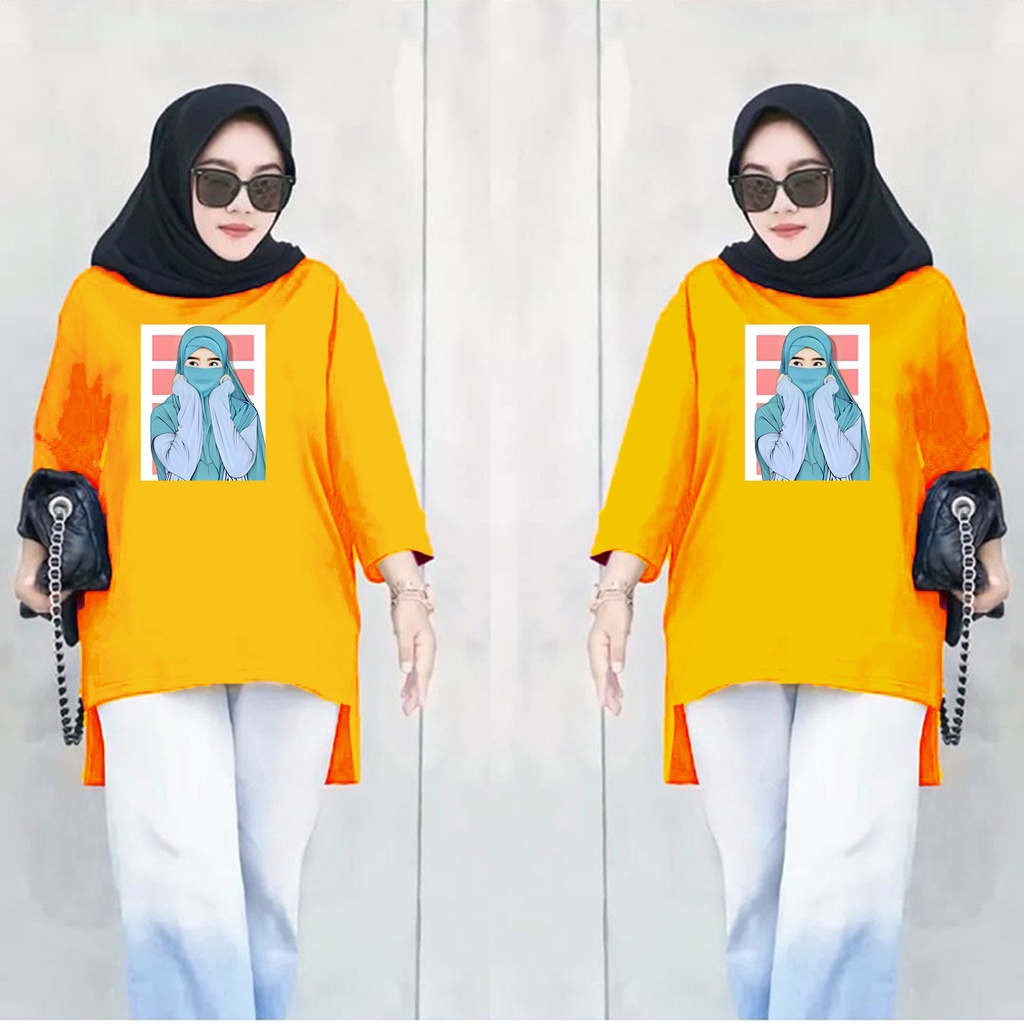 GSC - Long Tunik Anime Girl Cadar 005 / Tunik Panjang Wanita Crepe Premium