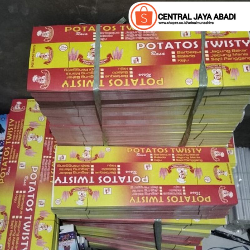 

300 LEMBAR KERTAS KENTANG ULIR BAHAN IVORY PUTIH HIGH QUALITY KOTAK KENTANG SPIRAL KEMASAN KENTANG ULIR/SPIRAL DUS BOX KENTANG ULIR WADAH KENTANG SPIRAL | KODE PRODUKSI CENTRAL JAYA ABADI 2551