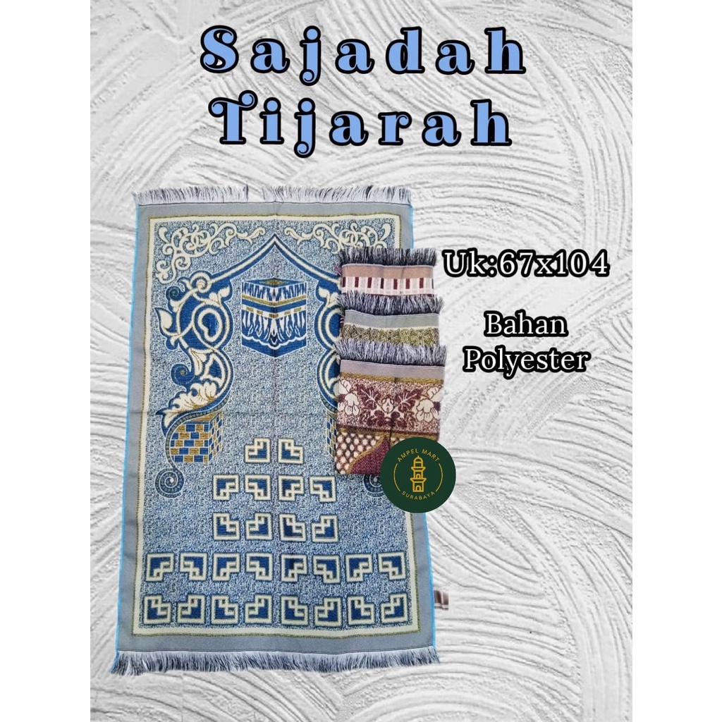 (1 KODI) Sajadah Jumbo TIJARAH Untuk Souvenir, Oleh-oleh Haji dan Umroh Sajadah Alaika Sajadah Oswal sajadah POLYSTER ABC Al Quds Albahar Al Qoyyum 20 PCS