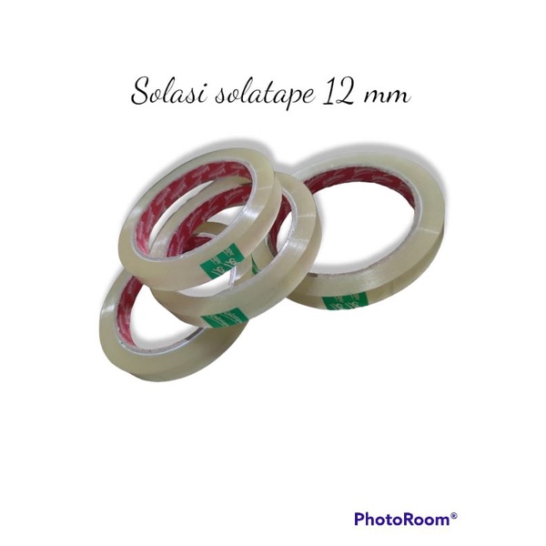 

Solasi / Isolasi / Selotip Kado / Perekat Bening merk Solatape dan Orlee 12mmx72y (1 PCS/Roll)