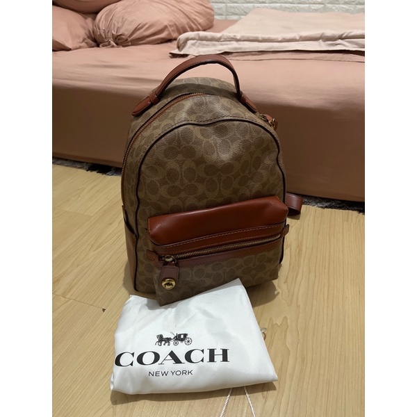 preloved coach campus backpack in signature canvas