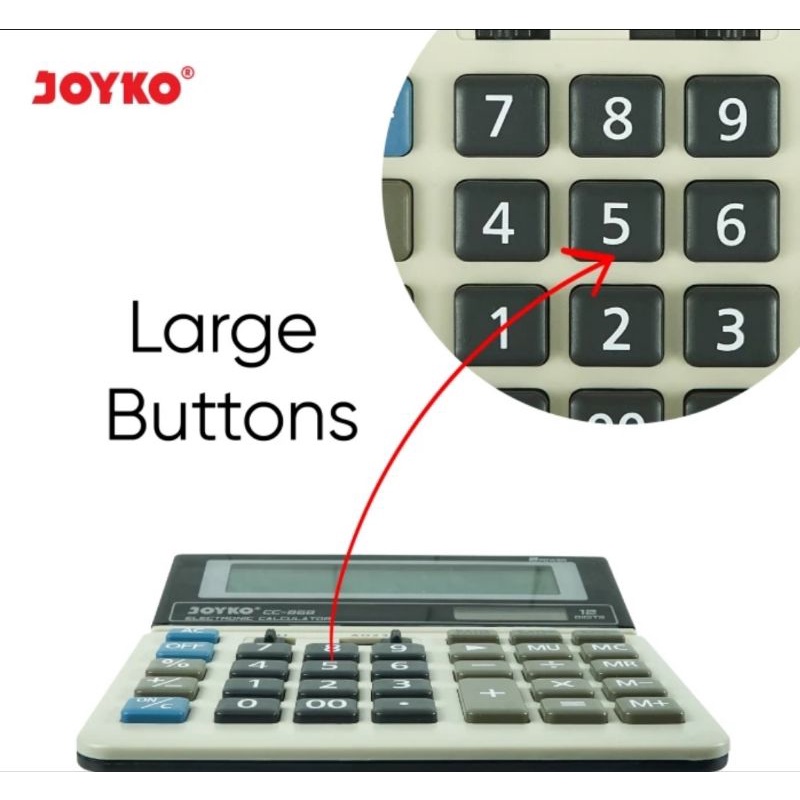 KALKULATOR JOYKO CC-868 CALCULATOR 12 Digit Desktop CC868 Big Display