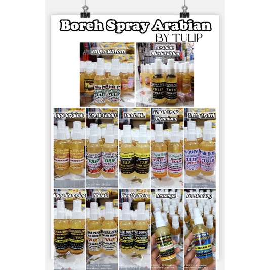 Boreh Spray Arabian by Tulip / Boreh Dupa Pengantin / FIFA Collection