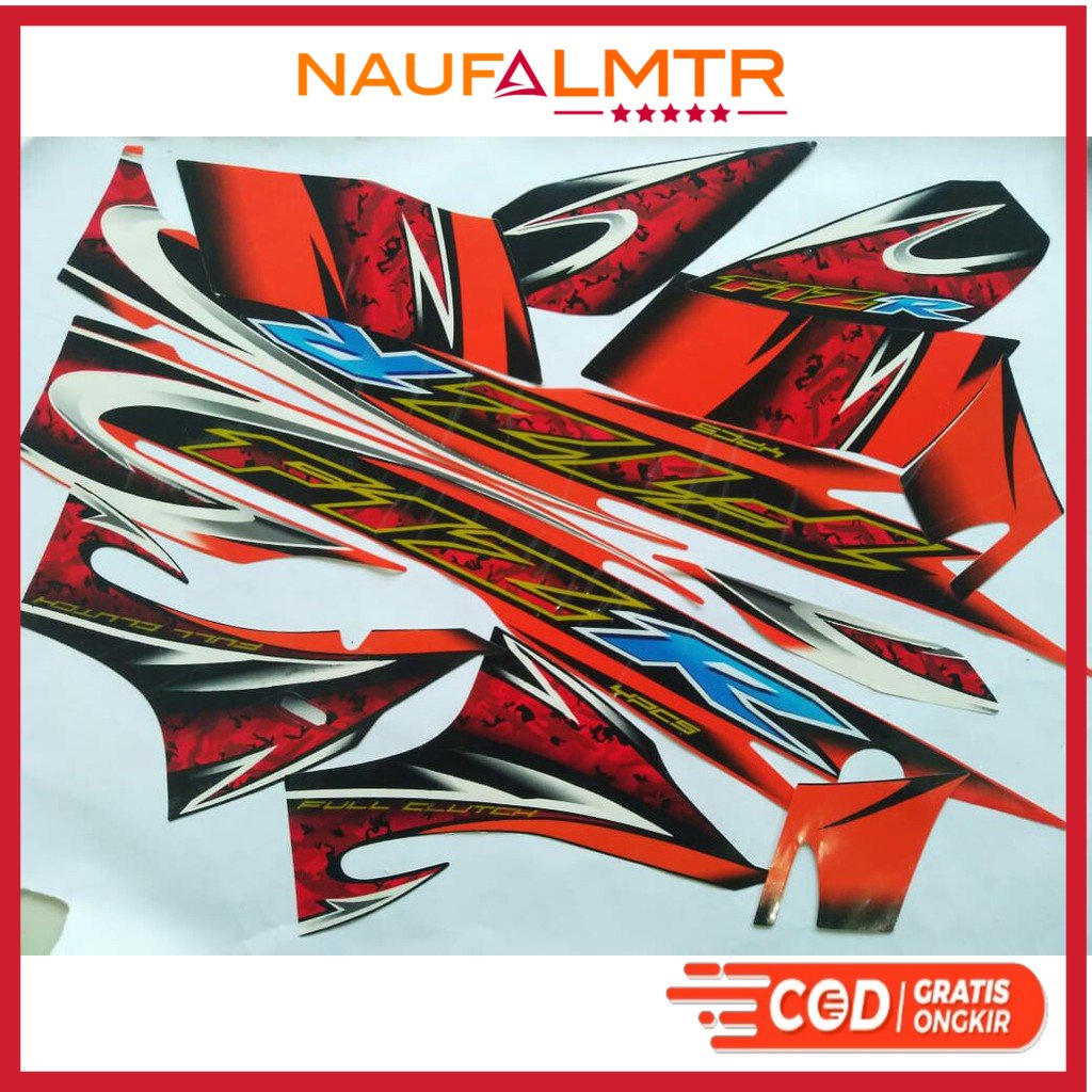 stiker lis body motor yamaha f1zr 2005 orange