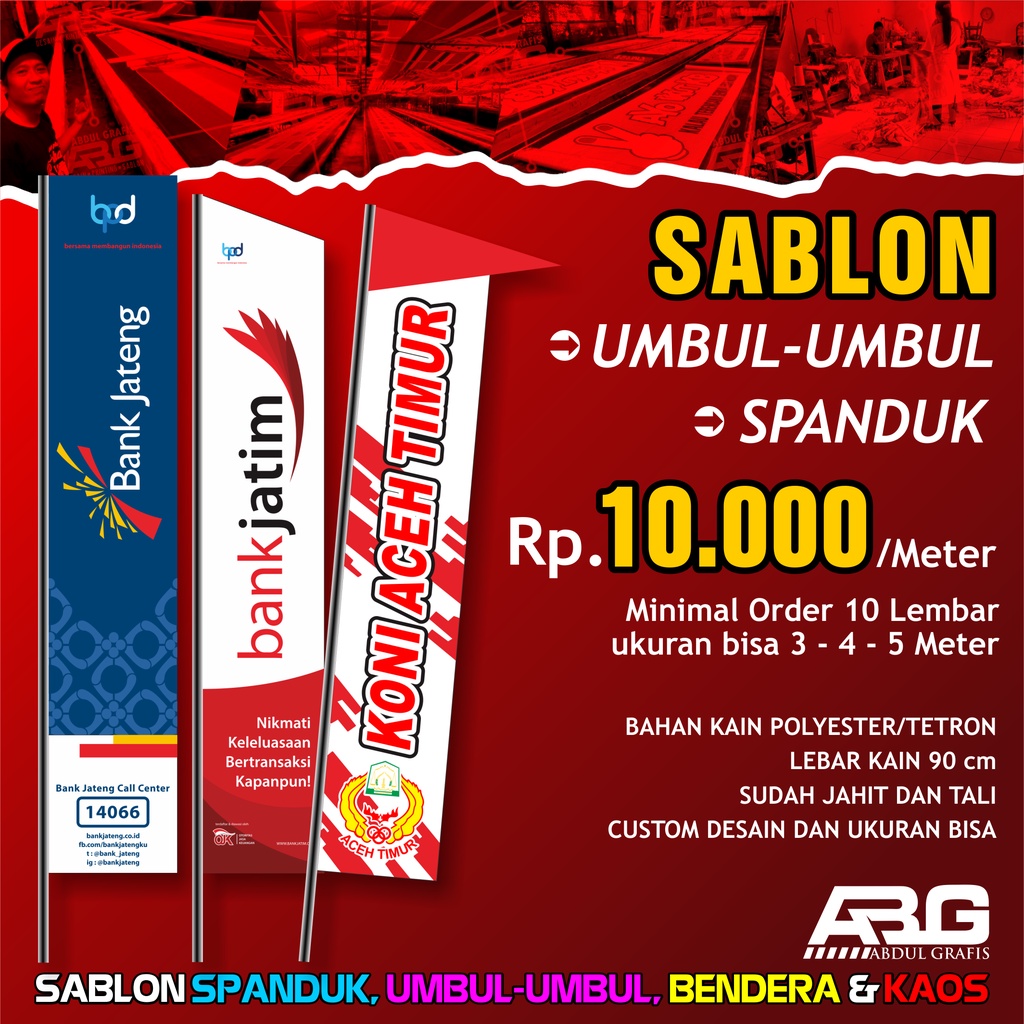 SABLON SPANDUK / SABLON UMBUL-UMBUL / SABLON KAIN / SABLON MURAH / SABLON SPANDUK KAIN / SABLON SPAN