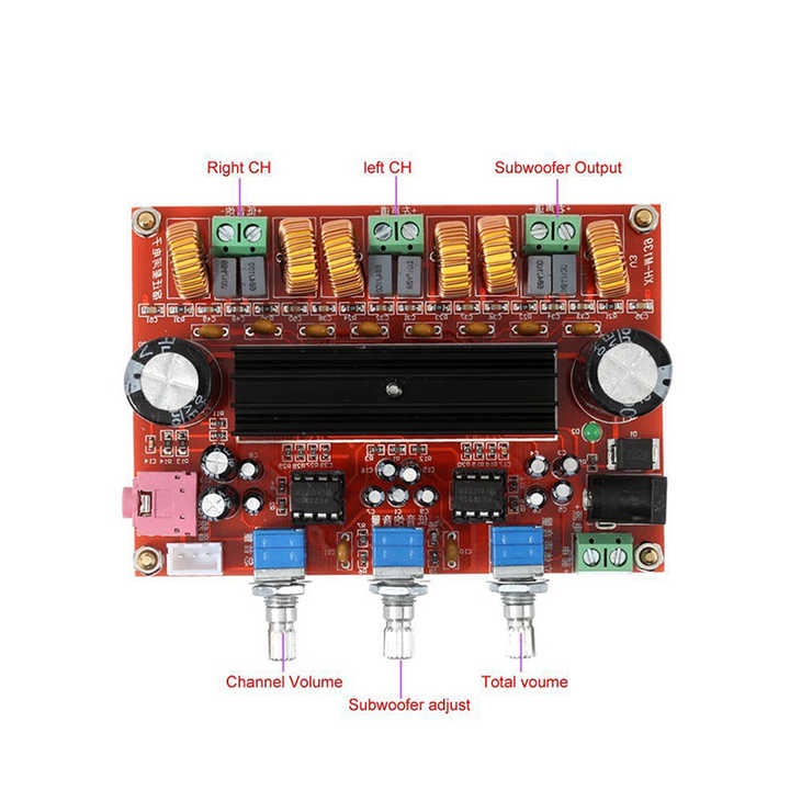 MODUL AMPLIFIER BOARD 12-24Vdc TPA3116D2 2×50W + 100W