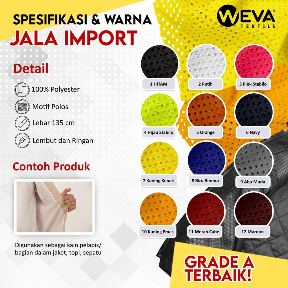㊩ (PERMETER) Bahan Kain Jala Kain Mesh Jaring Dalaman Jaket ㅌ
