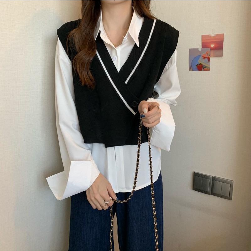 LEONNA - ABRIANA ROMPI VEST KNIT WANITA FASHION KOREAN STYLE