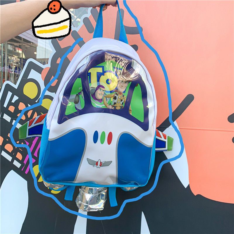 Sera kartun anime Buzz Lightyear ransel lucu Toy Story tas sekolah ransel roket siswa liar baru